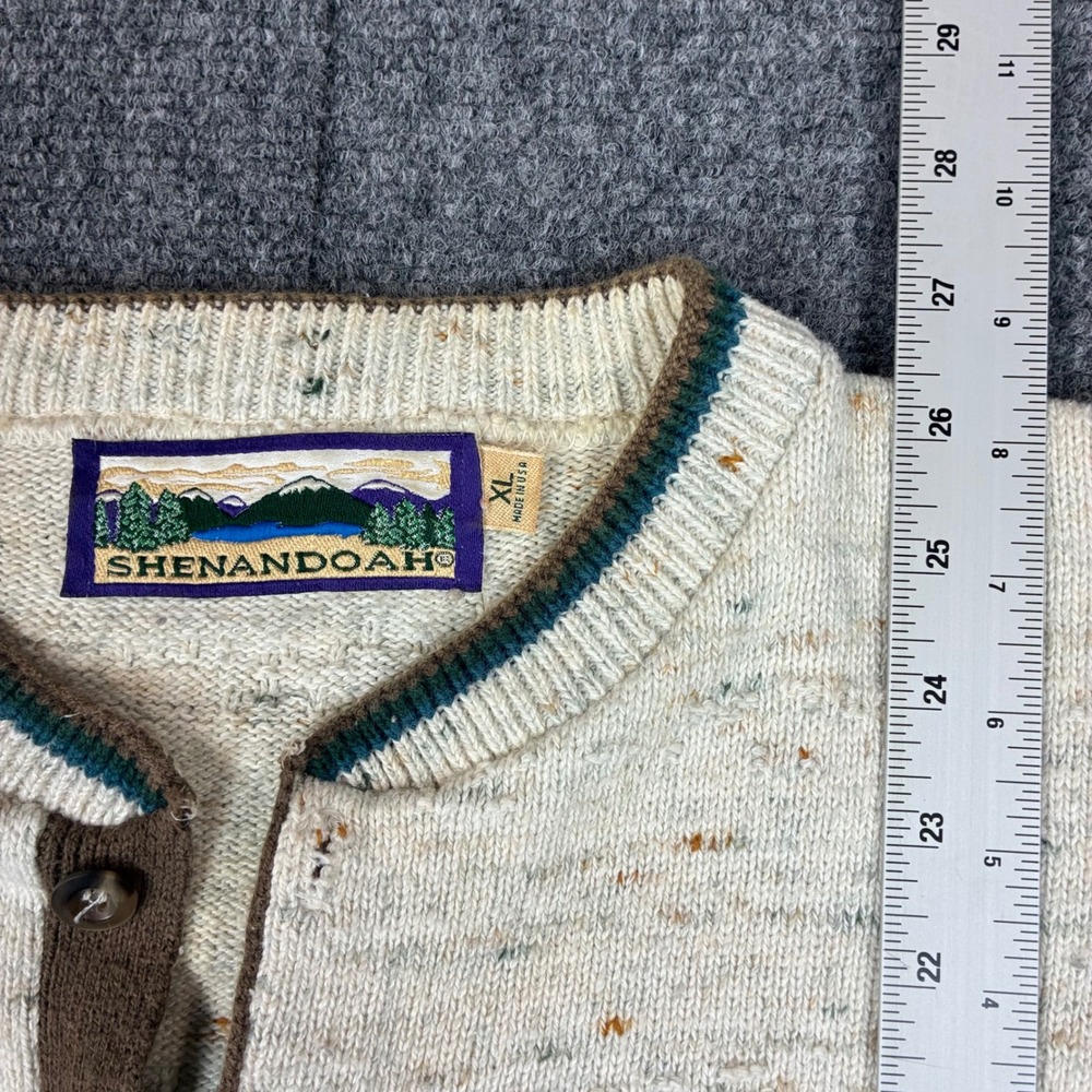 Vintage Shenandoah Men XL Mallard Duck Embroidered Knit Sweater USA Made Preppy - Picture 5 of 8